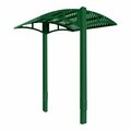 Paris Site Furnishings PSF Shade Series Moss Green Inground Mounted Steel Canopy - 85.5'' x 78'' x 98.75'' 969DPSIGBMG